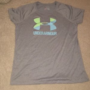Girls Under Armour gray athletic shirt